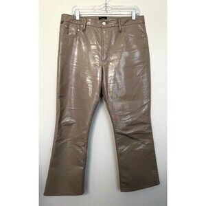 Citizens of Humanity Isola Wax Coat Kick Flare Pant Tan Brown Y2k Women's Sz 31